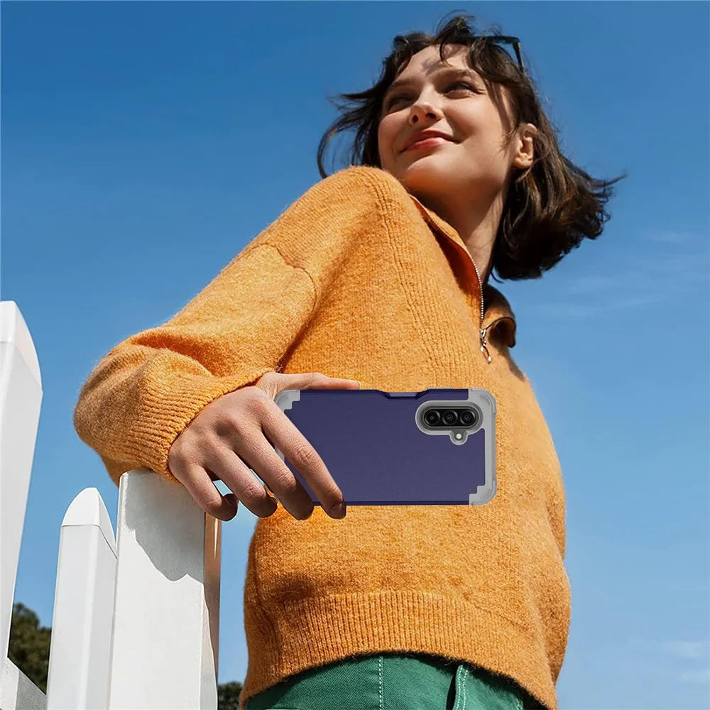 For Samsung Galaxy A18 5G / A18 4G / A17 5G / A17 4G Case Shockproof PC + TPU Phone Back Cover - Navy Blue - 7