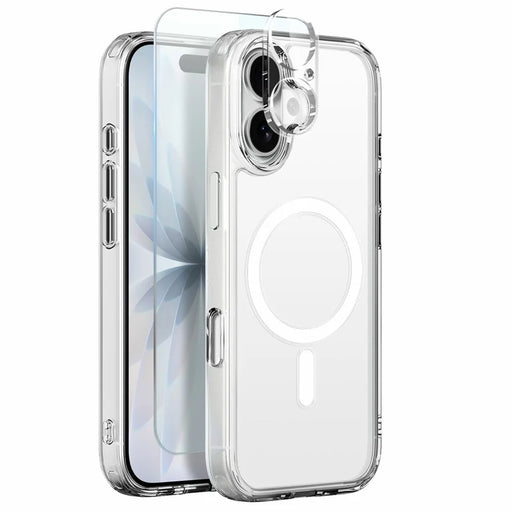 NORTHJO For iPhone 17 Magnetic Case PC + TPU Phone Cover Set with Front Screen Protector + Lens Film - 1
