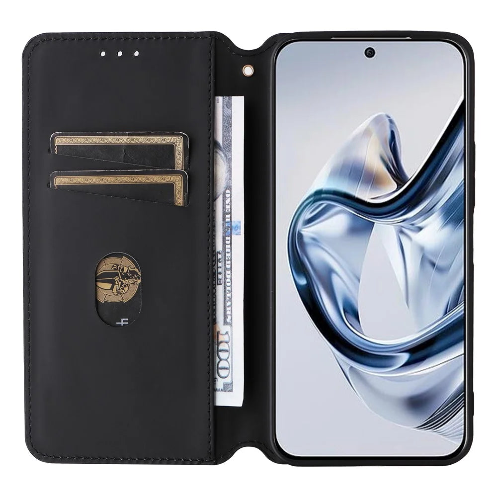 For ZTE nubia Air Case Wallet Rhombus Imprinted Leather Phone Cover - Black - 2