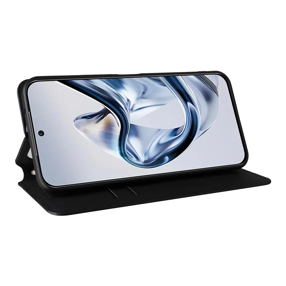 For ZTE nubia Air Case Wallet Rhombus Imprinted Leather Phone Cover - Black - 3