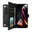 For ZTE nubia Neo 2 5G Case with Shoulder / Wrist Strap Leather Phone Cover Stand Wallet - Black - 6