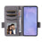 For Samsung Galaxy S26 Case Litchi Texture Wallet Leather Phone Cover with Wrist Strap - Grey - 2