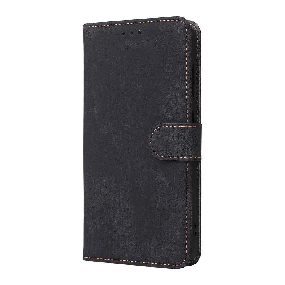 For Samsung Galaxy S26 Case Wallet RFID Blocking PU Leather Phone Cover Stand with Strap - Black - 6