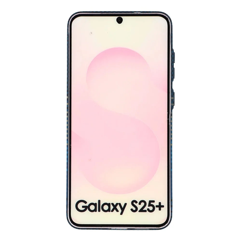 For Samsung Galaxy S25 Magnetic Case Water Transfer Printing Metal Frame PC Phone Back Cover - Moonset - 2