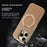 For iPhone 16 Pro Max Magnetic Case with Rotating Kickstand Leather + PC + TPU Electroplating Phone Cover - Desert Gold - 5