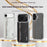 For iPhone 17 Pro Case Compatible with MagSafe Line Print Diamond Texture PU Leather Phone Back Cover - Black - 2