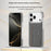For iPhone 17 Pro Case Compatible with MagSafe Line Print Diamond Texture PU Leather Phone Back Cover - Black - 4