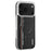 For iPhone 17 Pro Max Case Compatible with MagSafe Line Print Diamond Texture PU Leather Phone Back Cover - Black - 1