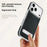 For iPhone 17 Pro Max Case with Hidden Kickstand Leather + PC + TPU Matte Electroplated Phone Cover - Brown - 3