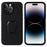 For iPhone 14 Pro Max PU Leather Coated PC+TPU Hybrid Case Kickstand Shockproof Protective Phone Cover - Carbon Fiber Texture - 1