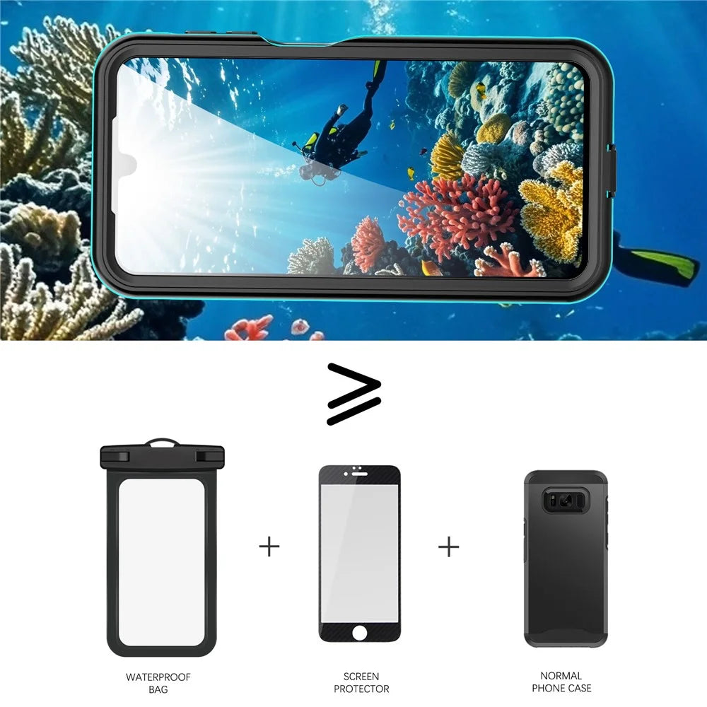 REDPEPPER For Samsung Galaxy A17 5G / A17 4G Case IP68 Waterproof PC + TPU Phone Cover - Blue - 2