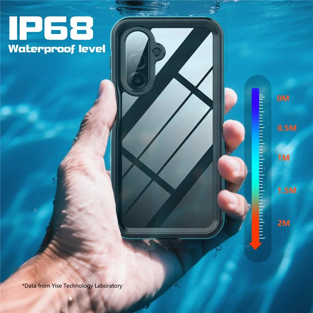 REDPEPPER For Samsung Galaxy A17 5G / A17 4G Case IP68 Waterproof PC + TPU Phone Cover - Blue - 5