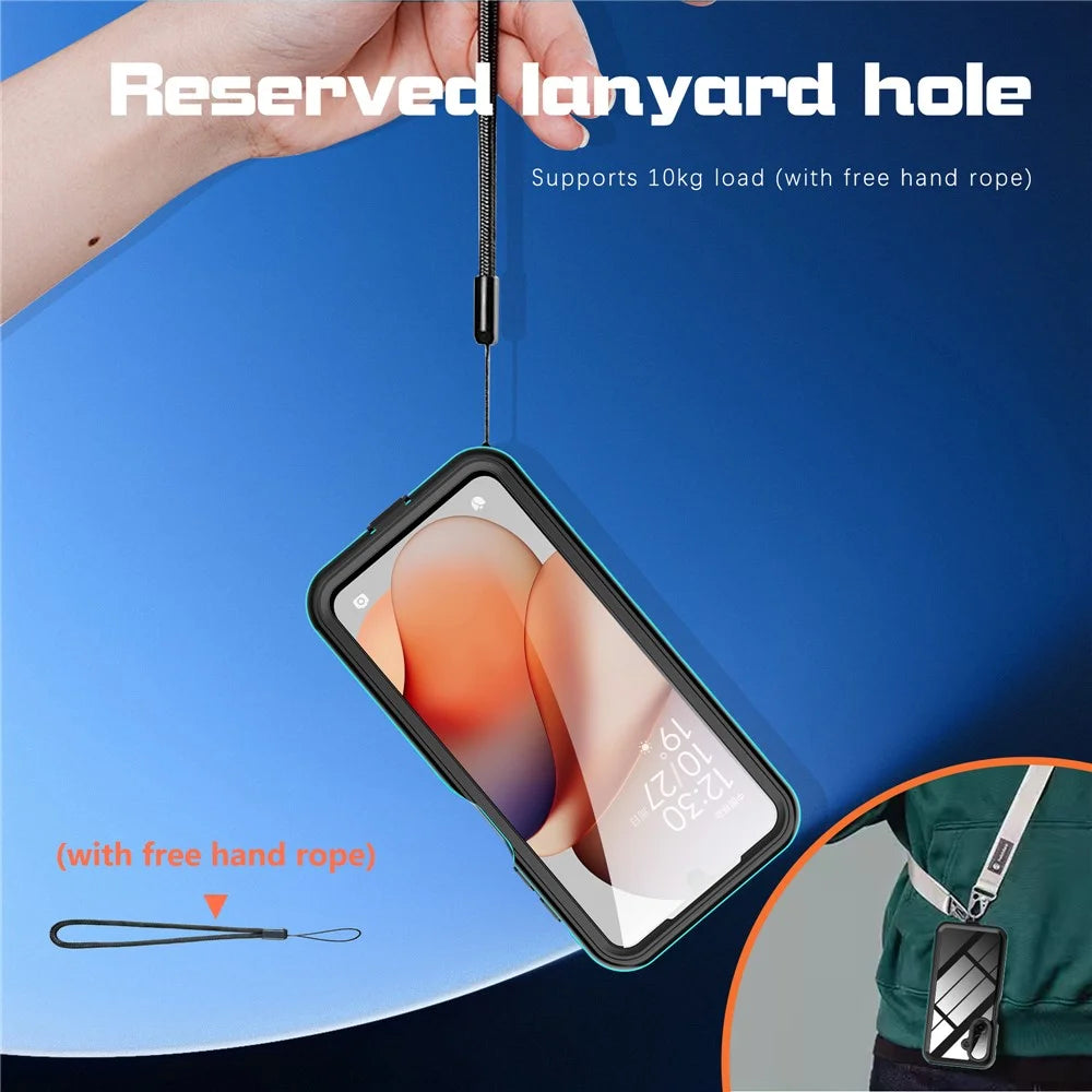 REDPEPPER For Samsung Galaxy A17 5G / A17 4G Case IP68 Waterproof PC + TPU Phone Cover - Blue - 7
