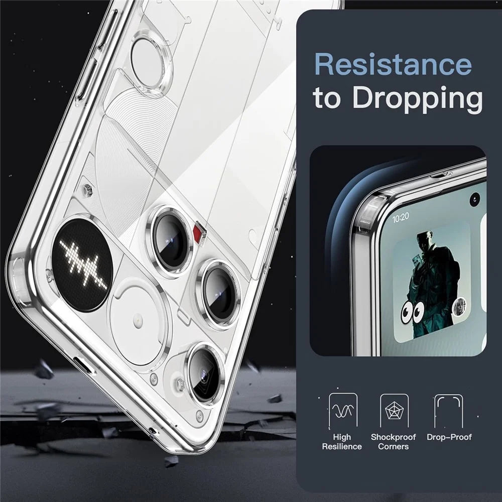 For Nothing Phone (3) 5G Case Crystal Clear Soft TPU Frame Hard PC Back Phone Cover - 2