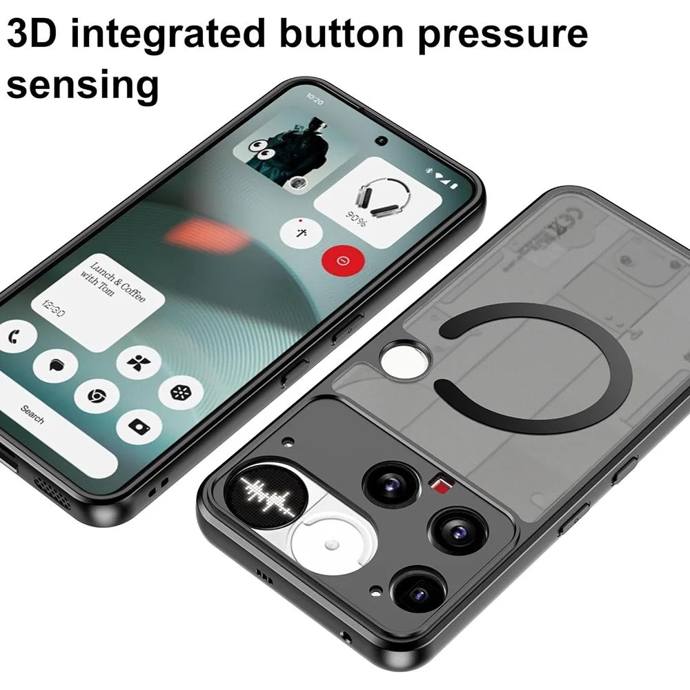 For Nothing Phone (3) 5G Case Translucent Matte PC + TPU Phone Cover Magnetic Case - 4