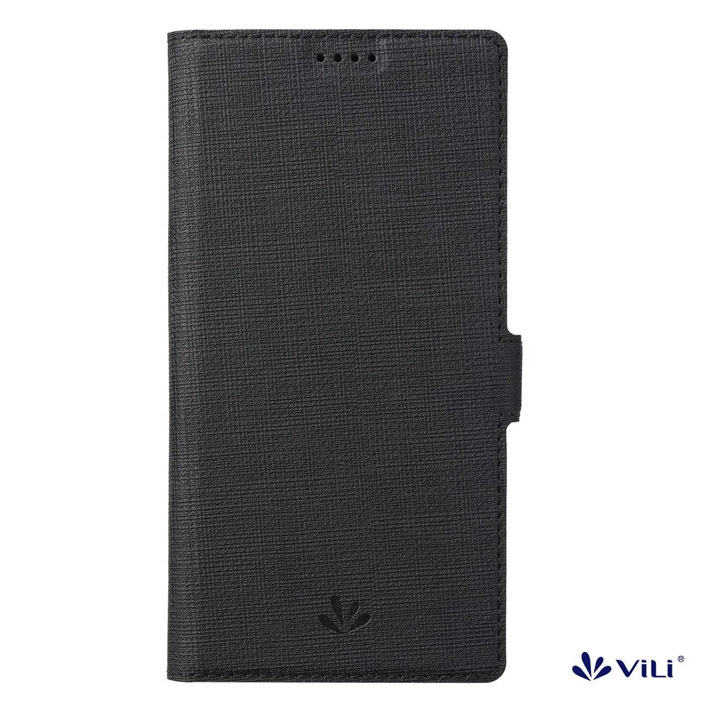 VILI DMK Series for Samsung Galaxy S25 Ultra Case Stand Wallet Leather Phone Cover - Black - 7