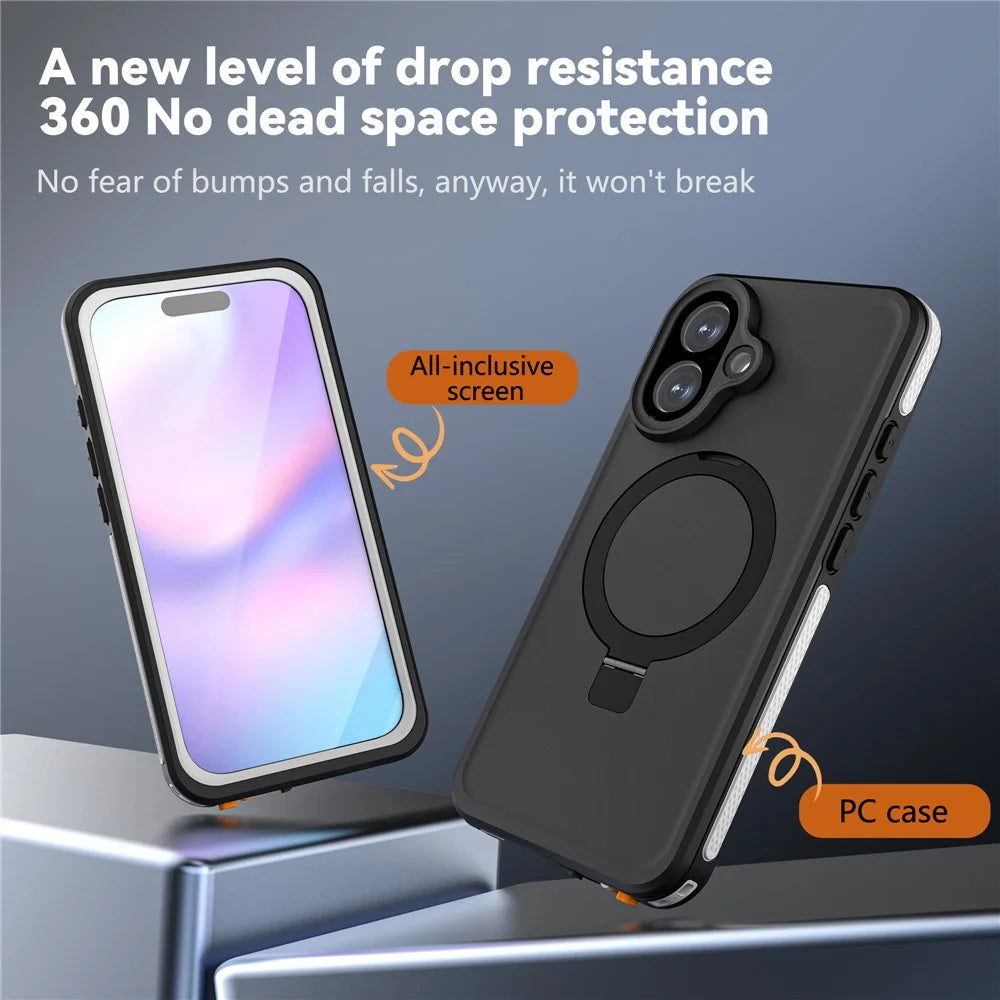 REDPEPPER For iPhone 17 IP68 Waterproof Case Compatible with MagSafe Kickstand Phone Back Cover - 7