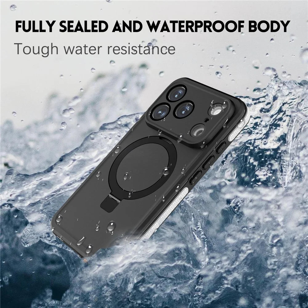 REDPEPPER For iPhone 17 Pro IP68 Waterproof Case Compatible with MagSafe Kickstand Phone Back Cover - 5
