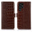 For Samsung Galaxy S26 Ultra Case RFID Blocking Wallet Crocodile Texture Genuine Cow Leather Phone Cover - Brown - 1