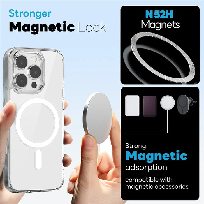 NORTHJO 5 in 1 Set for iPhone 16 Pro Max Magnetic Case PC + TPU Phone Cover with 2 Front Screen Protector + 2 Lens Film - 2
