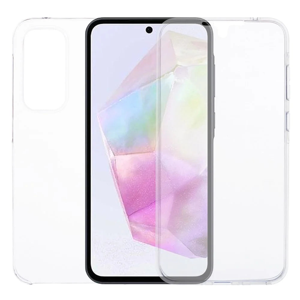 For Samsung Galaxy A26 5G Phone Case TPU Frame Clear Acrylic Back Cover with PET Film - 1