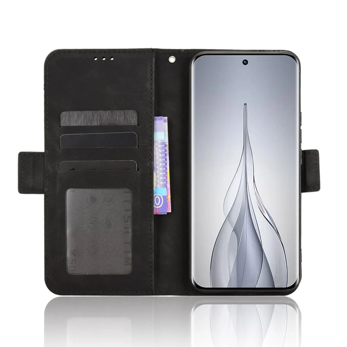 For TECNO Pova Slim 5G / TECNO Spark Slim 4G Leather Case Phone Wallet Cover with Multiple Card Slots - Black - 5