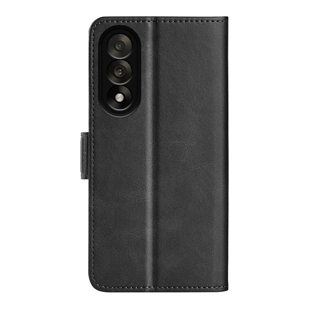 For OnePlus Nord 5 5G Case Calf Texture Leather Wallet Phone Cover - Black - 3
