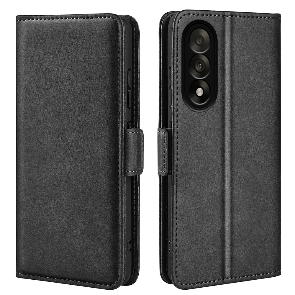 For OnePlus Nord 5 5G Case Calf Texture Leather Wallet Phone Cover - Black - 4