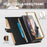 For Samsung Galaxy Z Fold4 5G RFID Blocking PU Leather Zipper Wallet Phone Case Button Closure Stand Cover with Grip Strap and Wrist Strap - Green - 6