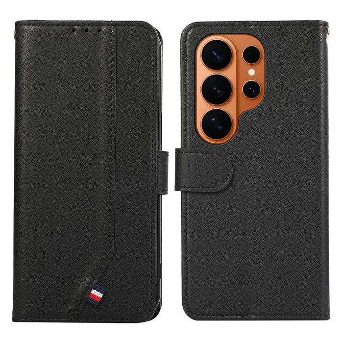 For Samsung Galaxy S26 Ultra Case RFID Blocking Flip Leather Phone Cover - Black - 1