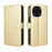 For Blackview Color 6 PU Leather Case with Strap Crazy Horse Texture Phone Wallet Cover - Gold - 1