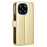 For Blackview Color 6 PU Leather Case with Strap Crazy Horse Texture Phone Wallet Cover - Gold - 6