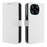 For Blackview Color 6 Leather Wallet Case with Strap Diamond Texture Phone Cover - White - 1