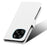 For Blackview Color 6 Leather Wallet Case with Strap Diamond Texture Phone Cover - White - 6