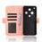 For ZTE nubia Focus 2 5G Leather Case Phone Wallet Cover with Multiple Card Slots - Pink - 4