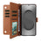 For Samsung Galaxy S26 Ultra Case with Shoulder / Wrist Strap Leather Phone Cover Stand Wallet - Brown - 5