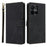 For TCL K33 5G / K32 5G Case Wallet RFID Blocking PU Leather Phone Cover Stand with Strap - Black - 1