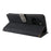 For TCL K33 5G / K32 5G Case Wallet RFID Blocking PU Leather Phone Cover Stand with Strap - Black - 5