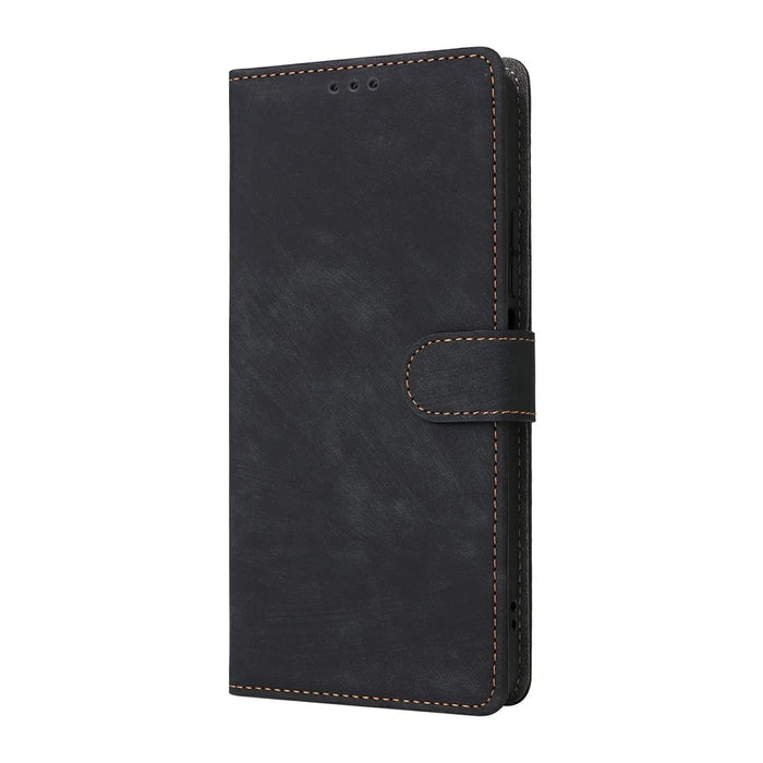 For TCL K33 5G / K32 5G Case Wallet RFID Blocking PU Leather Phone Cover Stand with Strap - Black - 6