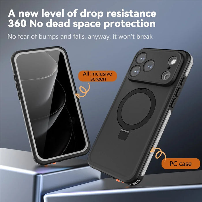 REDPEPPER For iPhone 17 Pro Max IP68 Waterproof Case Compatible with MagSafe Kickstand Phone Back Cover - 7