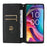 For TCL K33 5G / K32 5G Case Wallet Rhombus Imprinted Leather Phone Cover - Silver - 2