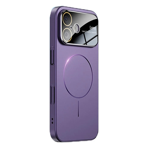For iPhone 17 Case Rubberized Skin Touch Magnetic PC Phone Cover Compatible with MagSafe - Dark Purple - 1