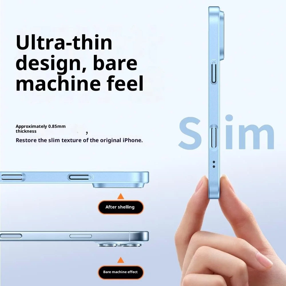 For iPhone 17 Case Rubberized Skin Touch Magnetic PC Phone Cover Compatible with MagSafe - Dark Purple - 4