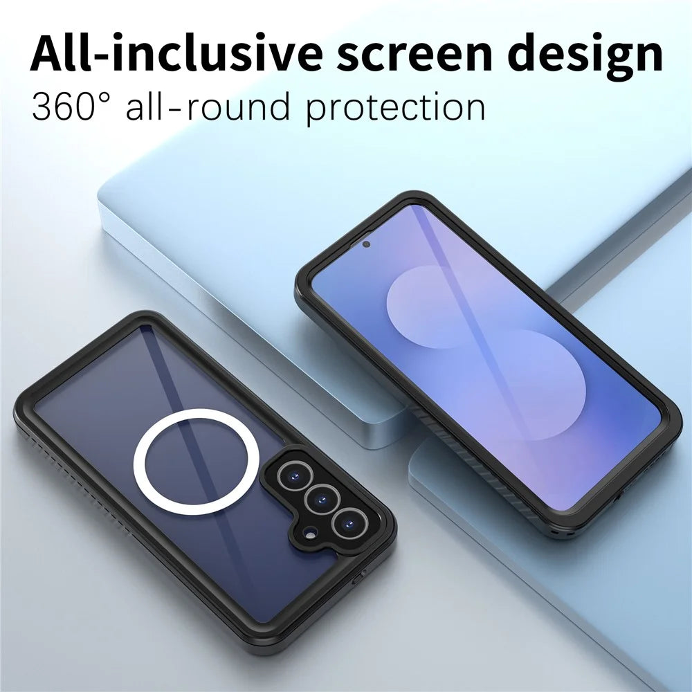 REDPEPPER FS Series For Samsung Galaxy S25 FE Waterproof Magnetic Case PC TPU PET Clear Phone Cover - 7