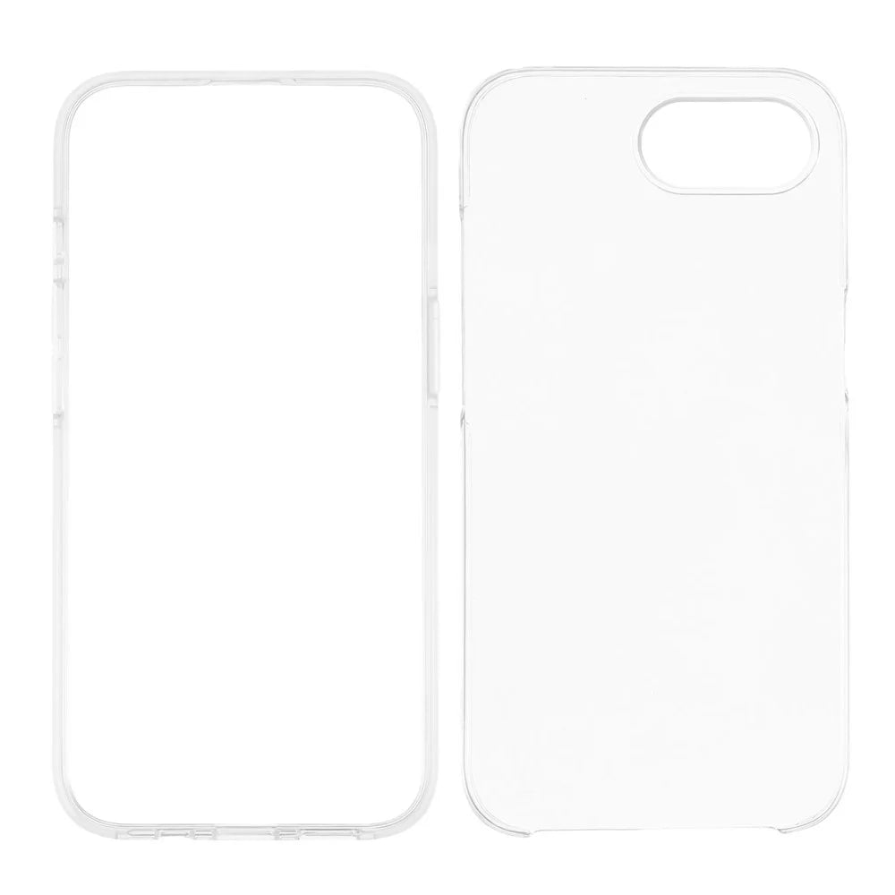 For iPhone 17e / 16e Phone Case TPU Frame Clear Acrylic Back Cover with PET Film - 2