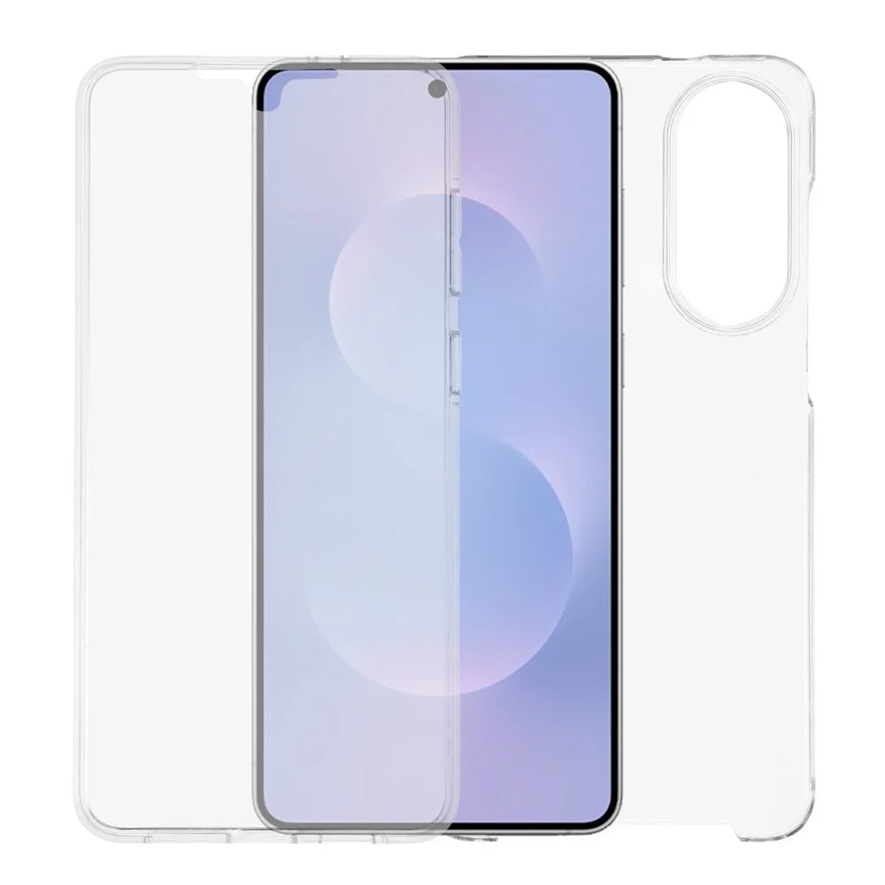 For Samsung Galaxy S25 Edge Phone Case TPU Frame Clear Acrylic Back Cover with PET Film - 1