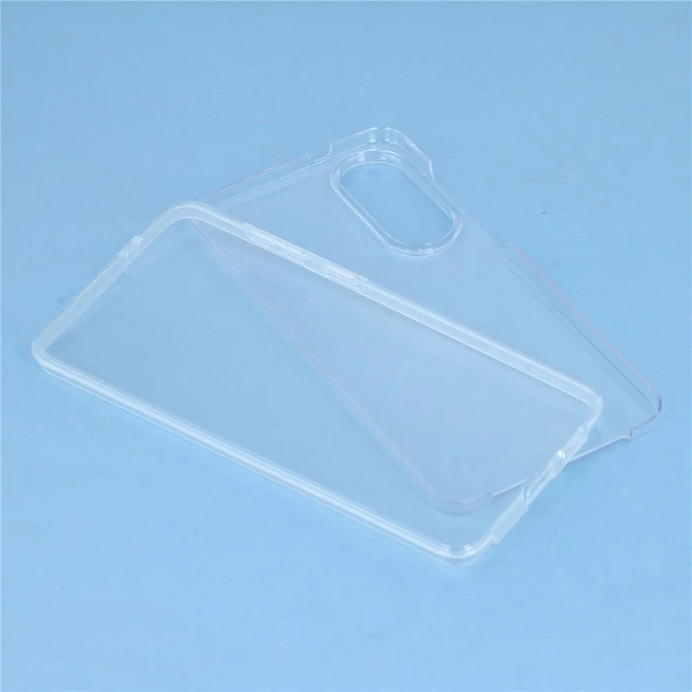 For Samsung Galaxy S25 Edge Phone Case TPU Frame Clear Acrylic Back Cover with PET Film - 5