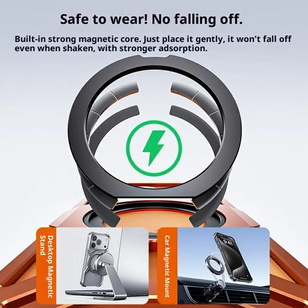 For iPhone 17 Pro Case Kickstand Frameless Aluminum Alloy + Silicone Phone Bumper Cover - Orange - 5