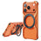 For iPhone 17 Pro Case Kickstand Frameless Aluminum Alloy Bumper Phone Cover - Orange - 1