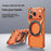 For iPhone 17 Pro Case Kickstand Frameless Aluminum Alloy Bumper Phone Cover - Orange - 3